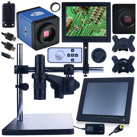 Mikroscopio Digitale Earth Pro Mcep-0.5x-pzrr - Braccio Regolabile, Display 8"" E Fotocamera Draco Blue Pro | Zoom 7-45x | Uso Professionale - Foto 1