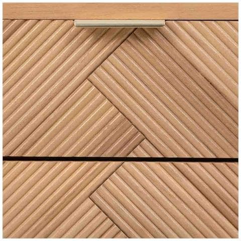 Comodino In Legno Con 1 Porta E 1 Cassetto Marrone 42x34x70 - Foto 8