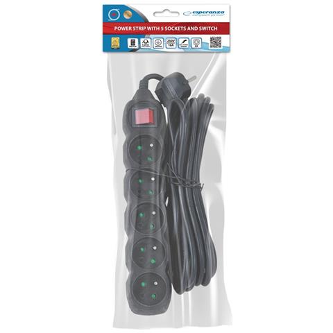 Elk216k Prolunghe E Multiple 5 M 5 Presa (e) Ac Interno Nero - Foto 2