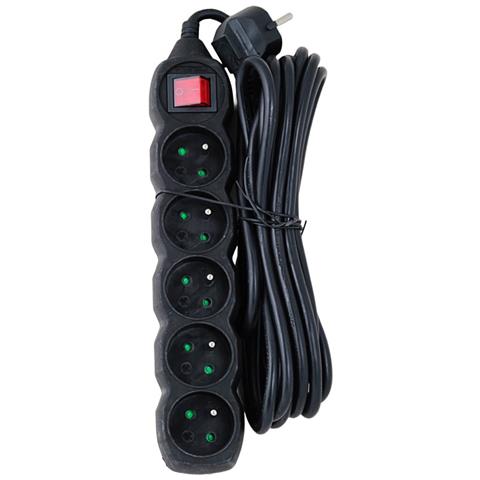 Elk216k Prolunghe E Multiple 5 M 5 Presa (e) Ac Interno Nero - Foto 3