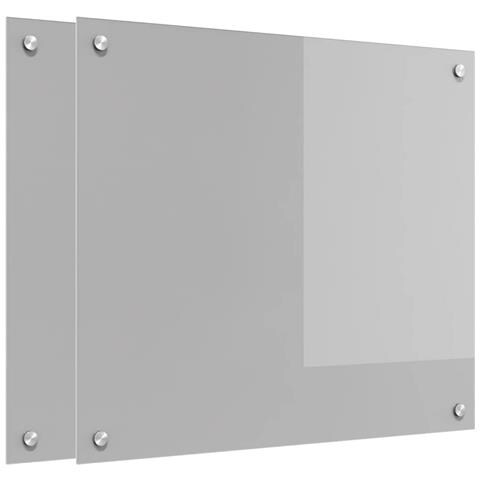 Rivestimento da Cucina 2 pcs Grigio chiaro 70 x 60 cm - Foto 1