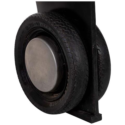 Mobile Bar Portabottiglie Con Ruote Nero 180x58x98h Cm - Foto 8