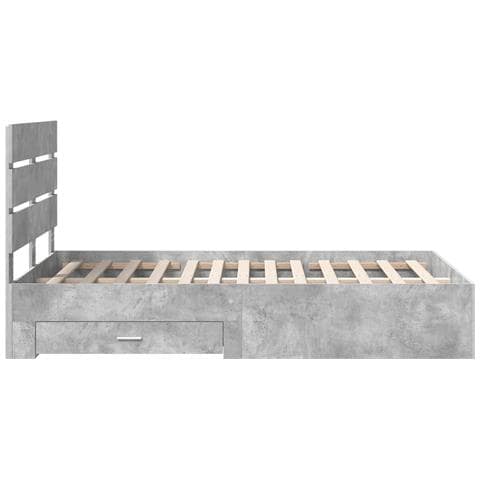Struttura del letto con cassetto Grigio cemento 120 x 190 cm - Foto 9