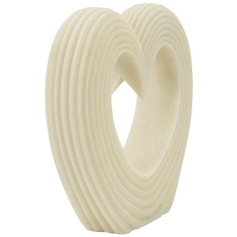 Scultura Cuore Lovvy Quarzy Grande In Resina Bianca - Foto 2