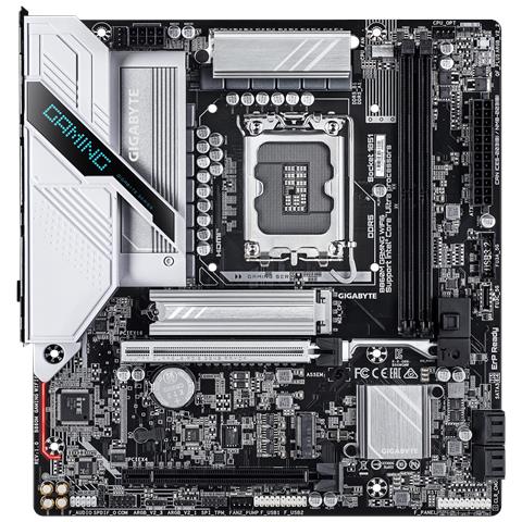 B860M GAMING WIFI6 Scheda Madre - Intel Core Ultra Series CPUs, 8+1+2 Phases VRM, fino a 9066MHz DDR5, 1xPCIe 5.0 + 1xPCIe 4.0 M. 2, 2.5GbE LAN, WIFI 6, USB 3.2 Gen 1 - Foto 3