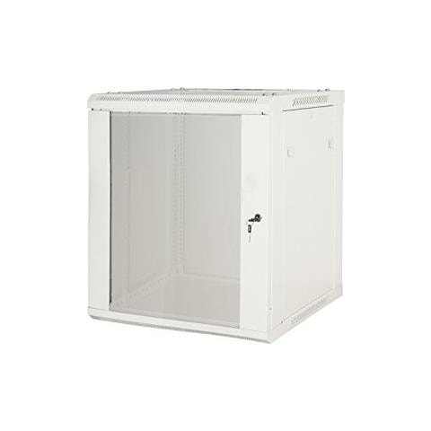 ARMADIO RACK 19" 9 UNITA' DA MURO A) 500 x (L) 600 x (P) 450 GRIGIO DISASSEMBLATO PORTA VETRO - Foto 1