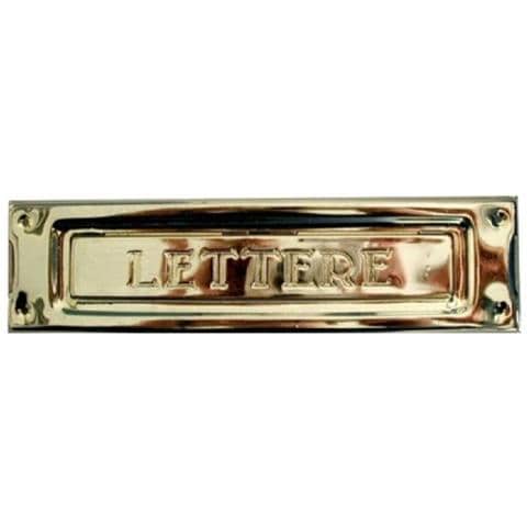 Placca Imposta Lettere Ottone Lucido Ferramenta - Foto 1