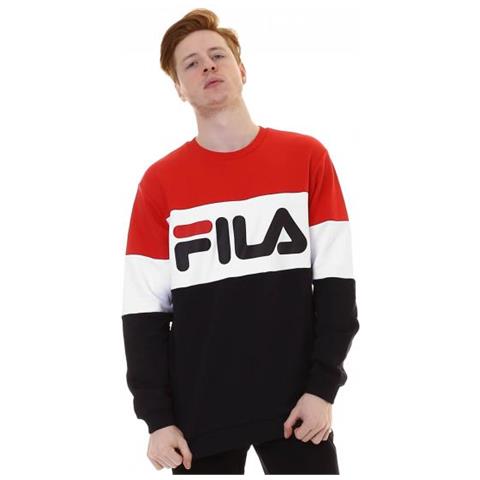 Men Straight Blocked Crew Felpa Uomo Taglia S - Foto 1