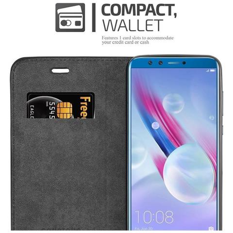 Custodia Compatibile Con Honor 9 Lite In Nero Di Notte - Coperchio Protettiva Con Chiusura Magnetica, Funzione Stand E Tasca Per Le Carte - Foto 5