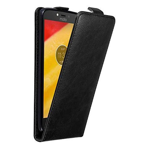 Custodia Compatibile Con Motorola Moto C Plus In Nero Di Notte - Coperchio Protettivo In Design Flip Con Chiusura Magnetica - Foto 1
