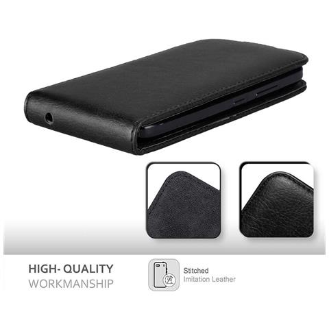 Custodia Compatibile Con Motorola Moto C Plus In Nero Di Notte - Coperchio Protettivo In Design Flip Con Chiusura Magnetica - Foto 8