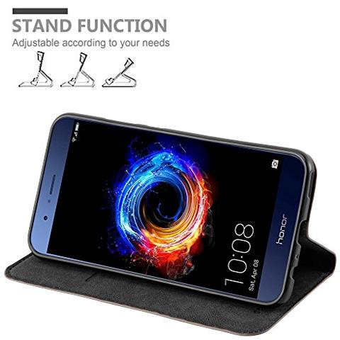 Cadorabo Custodia Compatibile Con Honor 8 Pro In Bruno Caffè - Coperchio Protettiva Con Chiusura Magnetica, Funzione Stand E Tasca Per Le Carte - Foto 2
