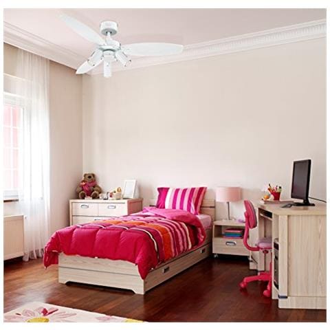 78703 Ventilatore Da Soffitto Bianco Da 105 Cm Jet Plus Per Interni, Kit Con Faretto - Foto 3