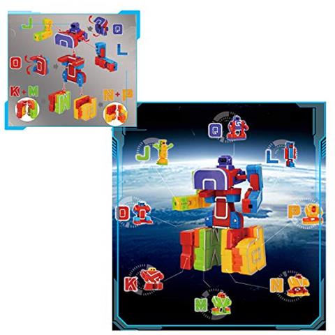 Alfabeto Robot Action Figure Giocattoli Per Bambini Abc Learning, Festa Di Compleanno, Ricompense Per Le Aule Scolastiche, Premi Di Carnevale, Giocattolo Educativo Prescolare, Imbottiture Per Cesti Pasquali, Imbottiture Per Calze Natalizie - Foto 3