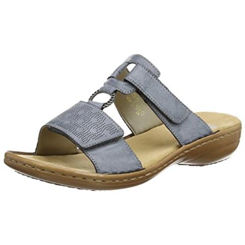 Donna Zoccoli E Sabot 60885, La Signora Mules, Pantofole Da Giardino Della Suola Piattaforma, Azur / 12.40 Eu / 6.5 Uk - Foto 1