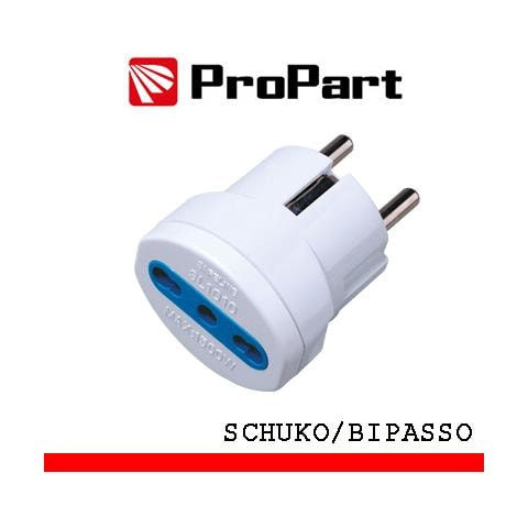 Adattatore Bipasso Spina Schuko Polybag - Foto 1