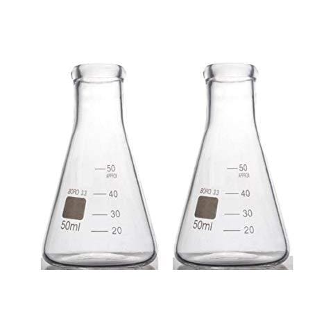 Borosilicato 3.3 Di Vetro Graduato Conico Beuta Per Laboratorio (50 Ml 2 In Un Pacchetto)  - Foto 1