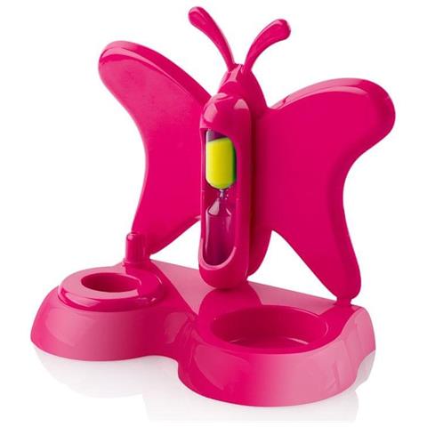 Spazzolino Da Denti Con Tazza Dell'acqua E Supporto Sonetic 129490070 Funzionamento A Batteria, Per Bambini, Numero Di Testine Incluse 2, Rosa - Foto 2