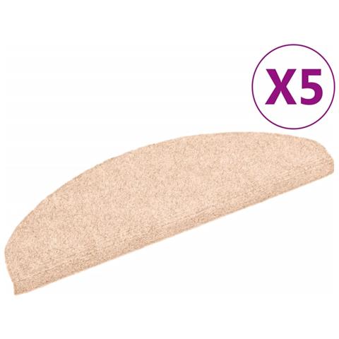 Tappetini Adesivi per Scale 5 pz Marroni 65x21x4 cm Agugliati - Foto 1