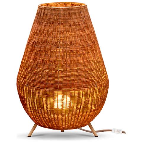 Lampada Da Terra Da Esterno Led 9w Saona 70 In&out Bianco 720xø455 Mm Fibre Naturali - Foto 1