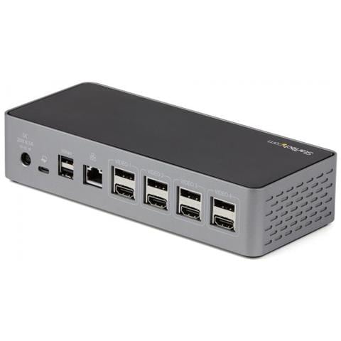 StarTech.com Docking Station USB C - Quad Monitor DisplayPort/HDMI 4K 60Hz - Dock USB-C Multi HDMI/DP, Power Delivery 100W - Hub USB con 1 Porta USB Type-C e 3 Porte USB-A, Ethernet, Audio - Foto 3