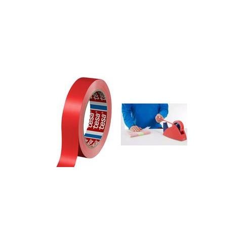 Verpackungsklebeband 60404, 19 Mm X 66 M, Rot Aus Pvc, Hohe Klebkraft, Kleber Auf Naturkautschukbasis, - 1 Stck (60404-00011-00) - Foto 1