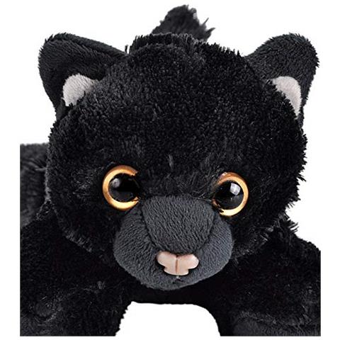 Gatto Nero Peluche, Animale Farcito, Peluche, Regali Per Bambini, Hugems 7 - Foto 4