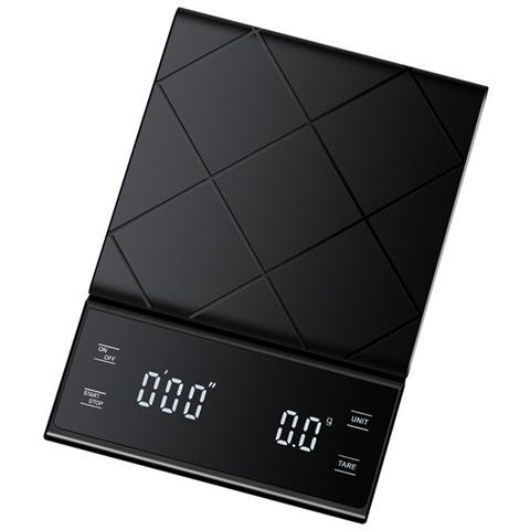 Bilancia Caffè Da 5 Kg / 0,1 G Con Timer, Ricarica Usb Black - Foto 1