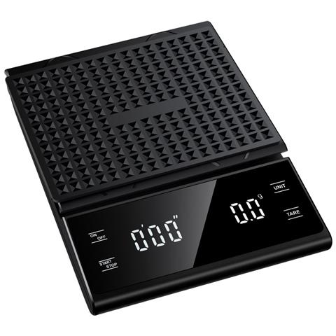 Bilancia Caffè Da 5 Kg / 0,1 G Con Timer, Ricarica Usb Black - Foto 2