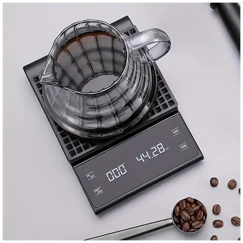 Bilancia Caffè Da 5 Kg / 0,1 G Con Timer, Ricarica Usb Black - Foto 7