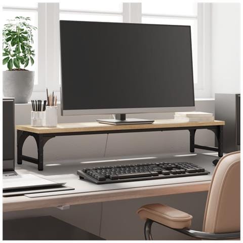 Supporto Monitor Rovere Sonoma 85x23x15,5 Cm Legno Multistrato - Foto 6