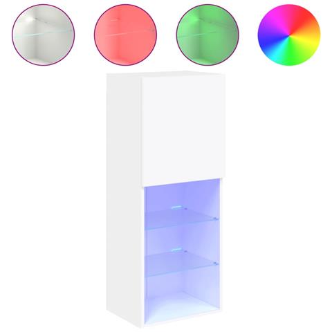 Mobile TV con Luci LED Bianco 40,5x30x102 cm - Foto 2