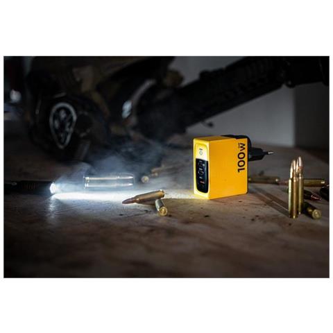 Caricabatterie Da Parete Gan Giallo Usb-c 100w + Usb 60w, Nero / Giallo - Foto 9