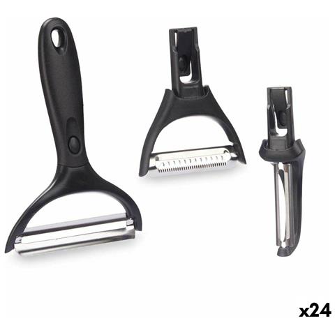 Set Di Pelapatate Acciaio Inossidabile Polipropilene Abs (24 Unità) Testine Intercambiabili 3 Pezzi - Foto 1