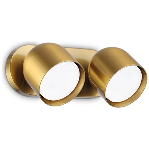 Applique Da Parete Contemporaneo Dodo Metallo Ottone 2 Luci Gx53 15w 3000k Ip20 - Foto 1