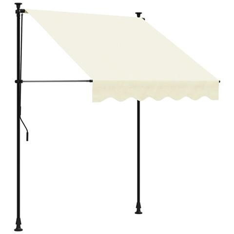 Tenda Da Sole Retrattile Crema 150x150 Cm In Tessuto E Acciaio - Foto 2