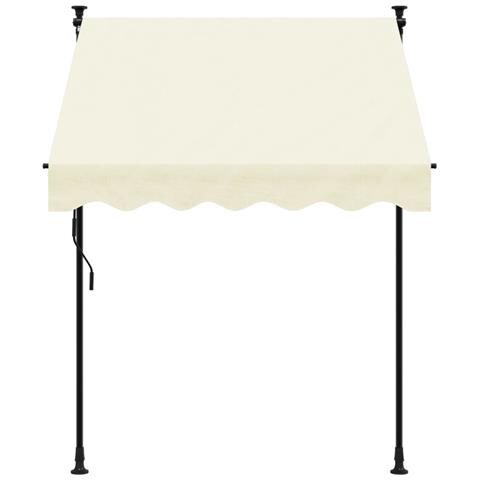 Tenda Da Sole Retrattile Crema 150x150 Cm In Tessuto E Acciaio - Foto 3