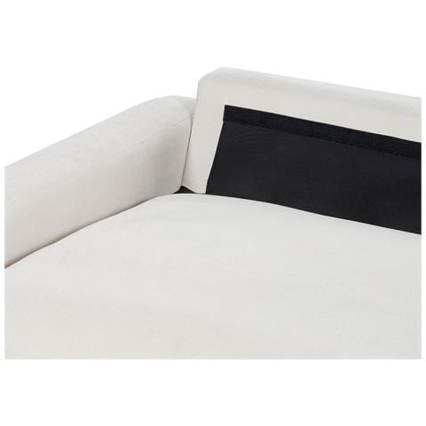 Divano Angolare 3 Posti Maloy Ciniglia Bianco Sporco Lato Destro - Foto 2