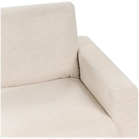 Divano 3 Posti Siggard Velluto A Coste Beige Chiaro - Foto 15