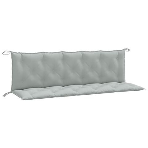 Cuscini Panca Giardino 2pz Grigio Chiaro Mélange 180x50x7 Cm - Foto 2