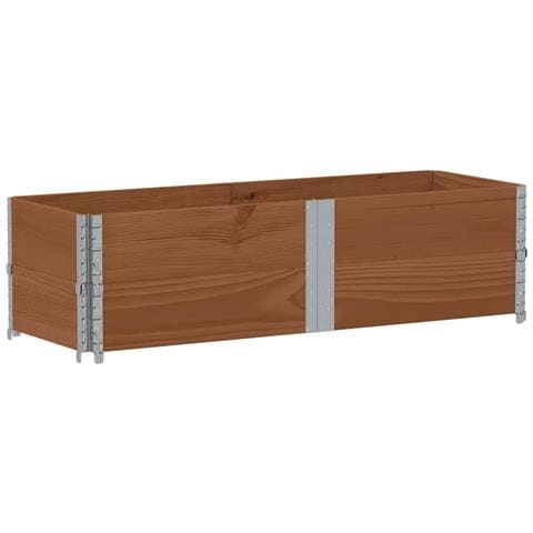 Poggiapiedi Da Giardino Marrone 150x50cm Legno Massello Di Pino - Foto 2