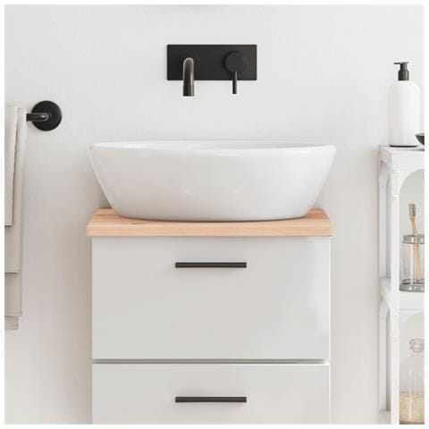 Piano Bagno 40x40x2 Cm In Legno Massello Non Trattato - Foto 1