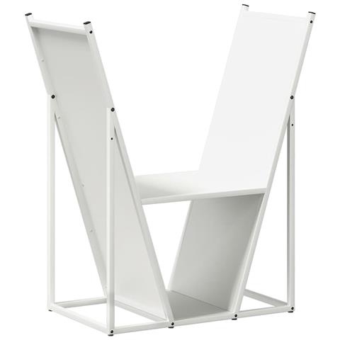 Rastrelliera per Legna da Ardere Bianca 69,5x35x81 cm - Foto 1