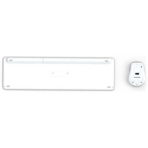 Tastiera e Mouse Wireless 00173066 (Layout Tedesco) Colore Grigio. Bianco - Foto 2