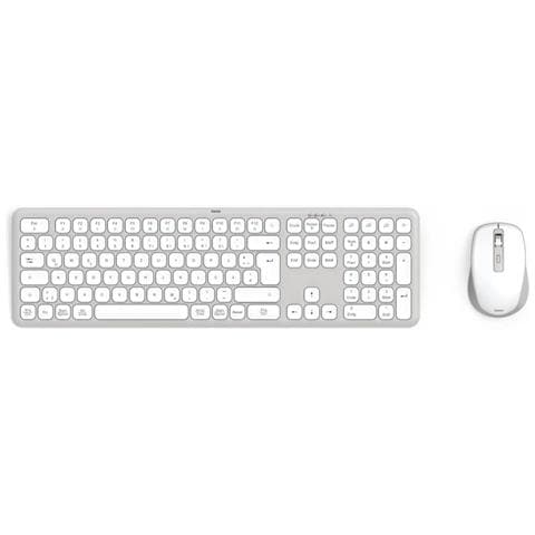 Tastiera e Mouse Wireless 00173066 (Layout Tedesco) Colore Grigio. Bianco - Foto 1