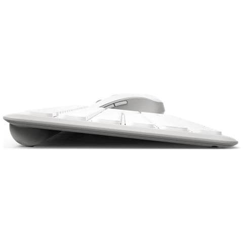 Tastiera e Mouse Wireless 00173066 (Layout Tedesco) Colore Grigio. Bianco - Foto 11