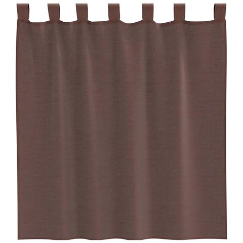 Tende In Voile Con Tasche Per Aste 2 Pz Marrone - Foto 2