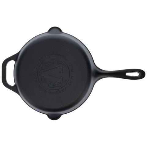 36706 Padella In Ghisa Stagionata Induzione Da 30 Cm Per Fuoco, Barbecue, Forno Nero - Foto 8