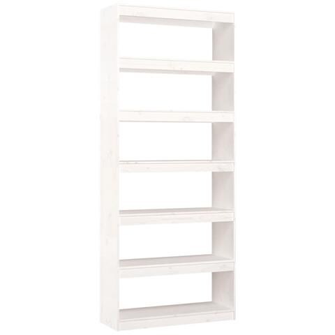 Lusso Casadino - Libreria/divisorio Bianco 80x30x199,5 Cm In Massello Di Pino - Foto 1