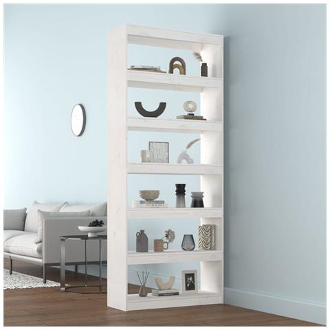 Lusso Casadino - Libreria/divisorio Bianco 80x30x199,5 Cm In Massello Di Pino - Foto 2